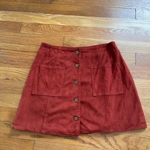 Suede skirt